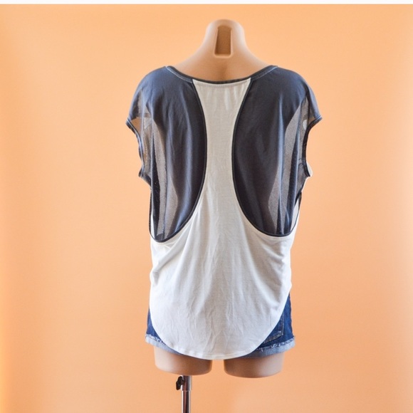 Apana Layered Back Mesh Loose Tunic - Picture 3 of 4